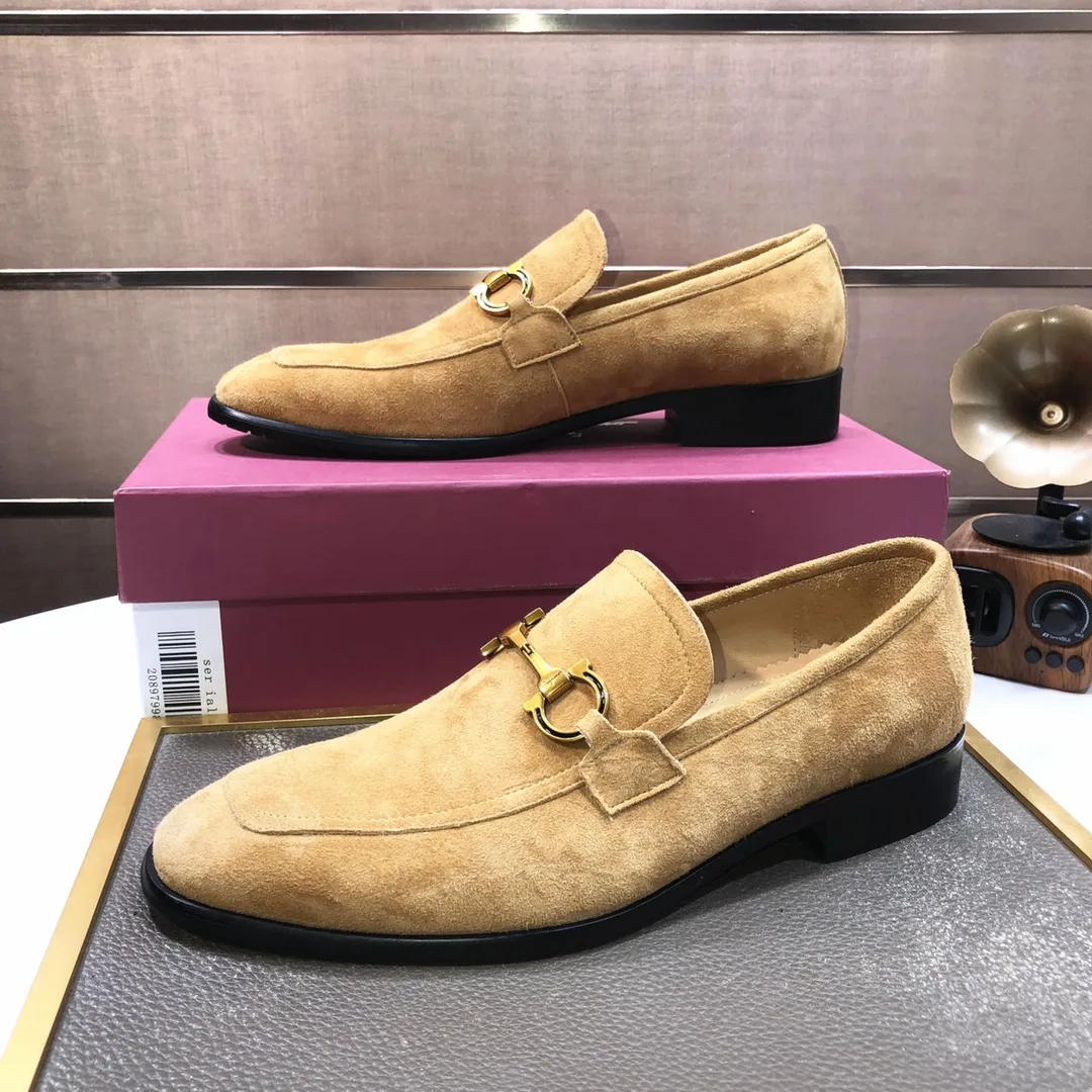 Men's shoes 💰500💰 [Ferragamo/Ferragamo] The latest model in the counter. Original imported high-quality cowhide with open sides + imported 🐂 water-dyed cowhide lining + original luxury metal buckle + original combination outsole. Comparison without pressure 38--45 (45 is custom-made and cannot be returned or exchanged)